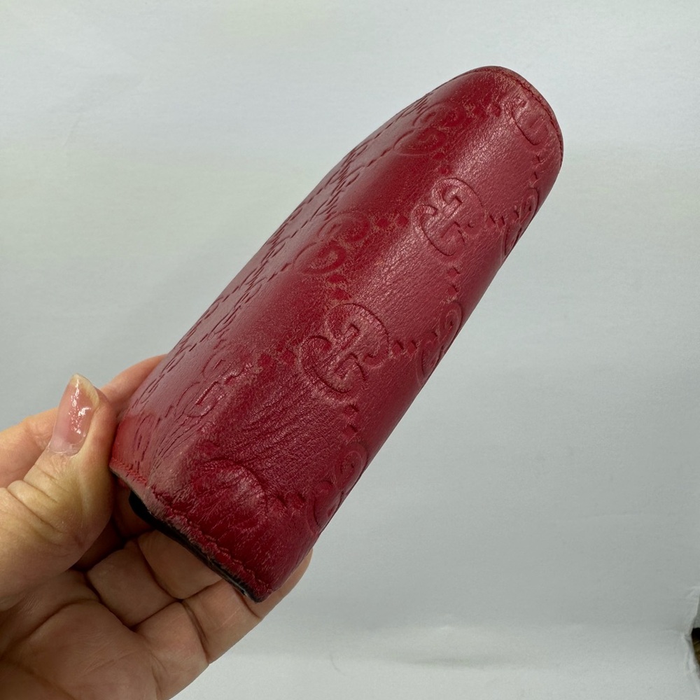 Gucci Red Cherry Embossed Wallet - Picture 8 of 8